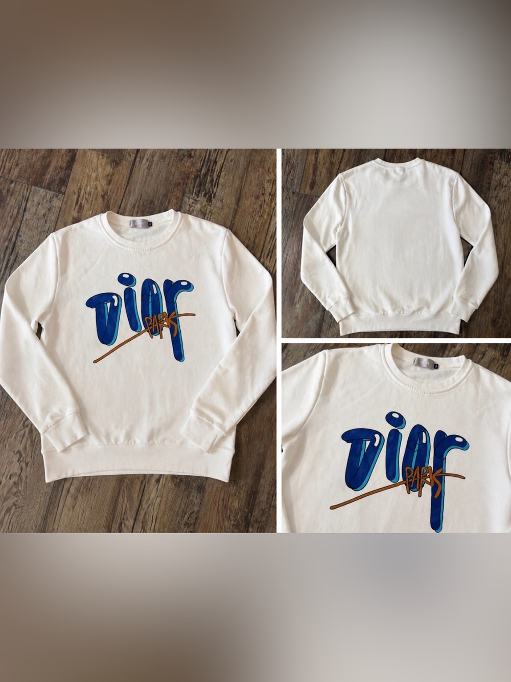 Christian Dior Paris Graphic Sweatshirt Crewneck Pullover women’s L Authentic - Picture 3 of 3